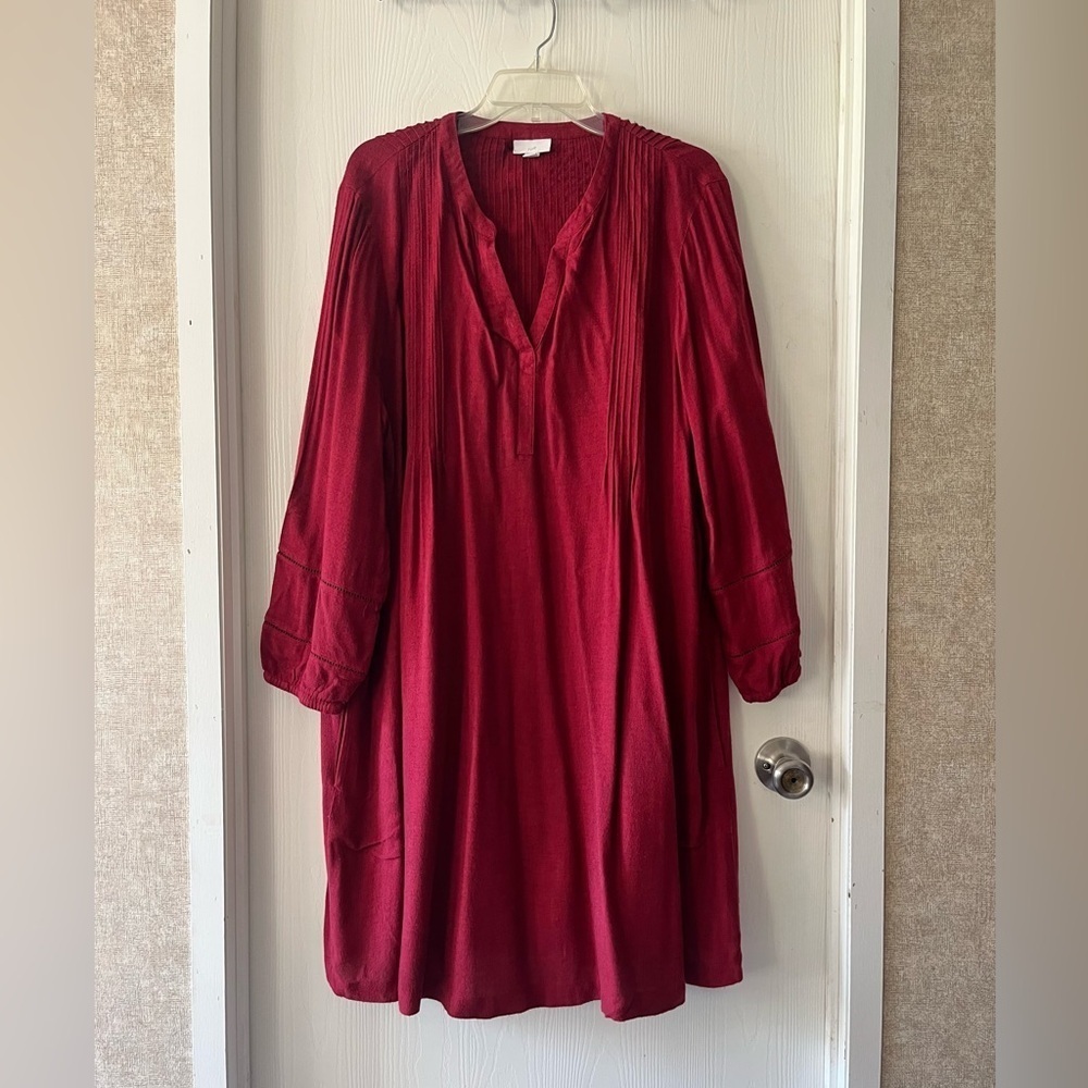 J. Jill Rich Burgundy Midi-Dress / Tunic